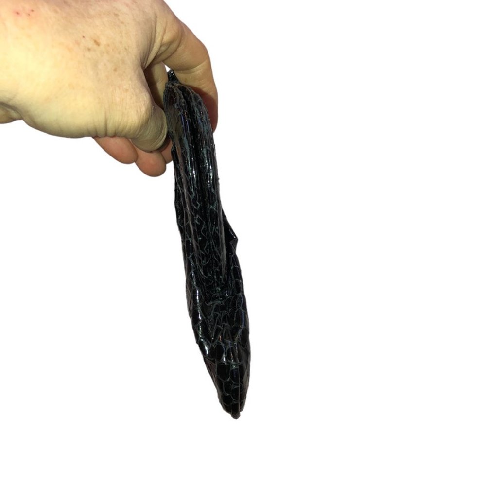 Franchi Collection Black Python Snakeskin Clutch … - image 4